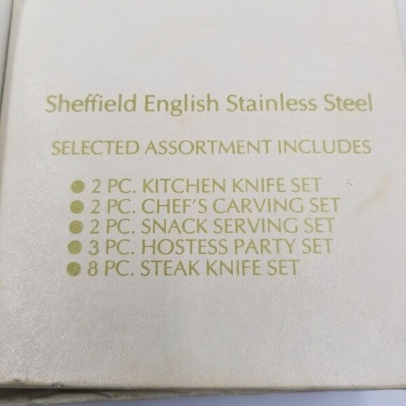 Vintage Regent Sheffield Stainless Steel Cutlery Treasure Chest Kitchen Knives - Picture 3 of 8